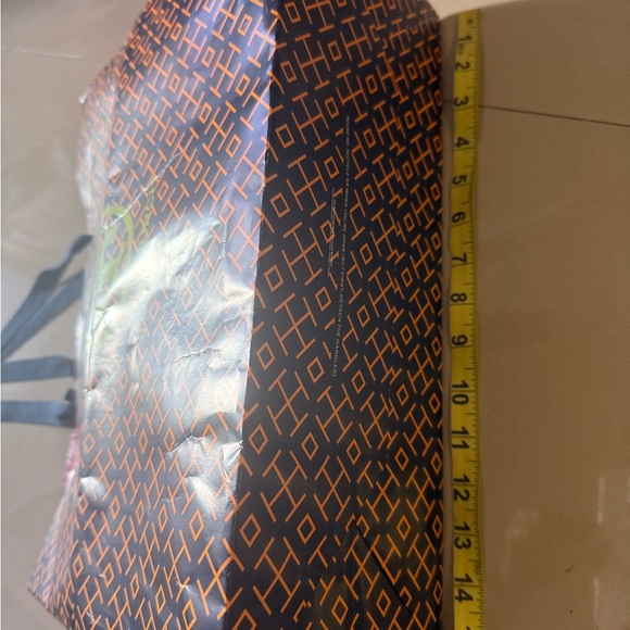 Tory Burch Blue and Orange Geometric Shopping Bag - Picture 9 of 13